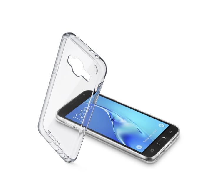 CELLULARLINE Custodia cover per Samsung Galaxy J3 2016 Cellular Line Clear Duo in gomma trasparente